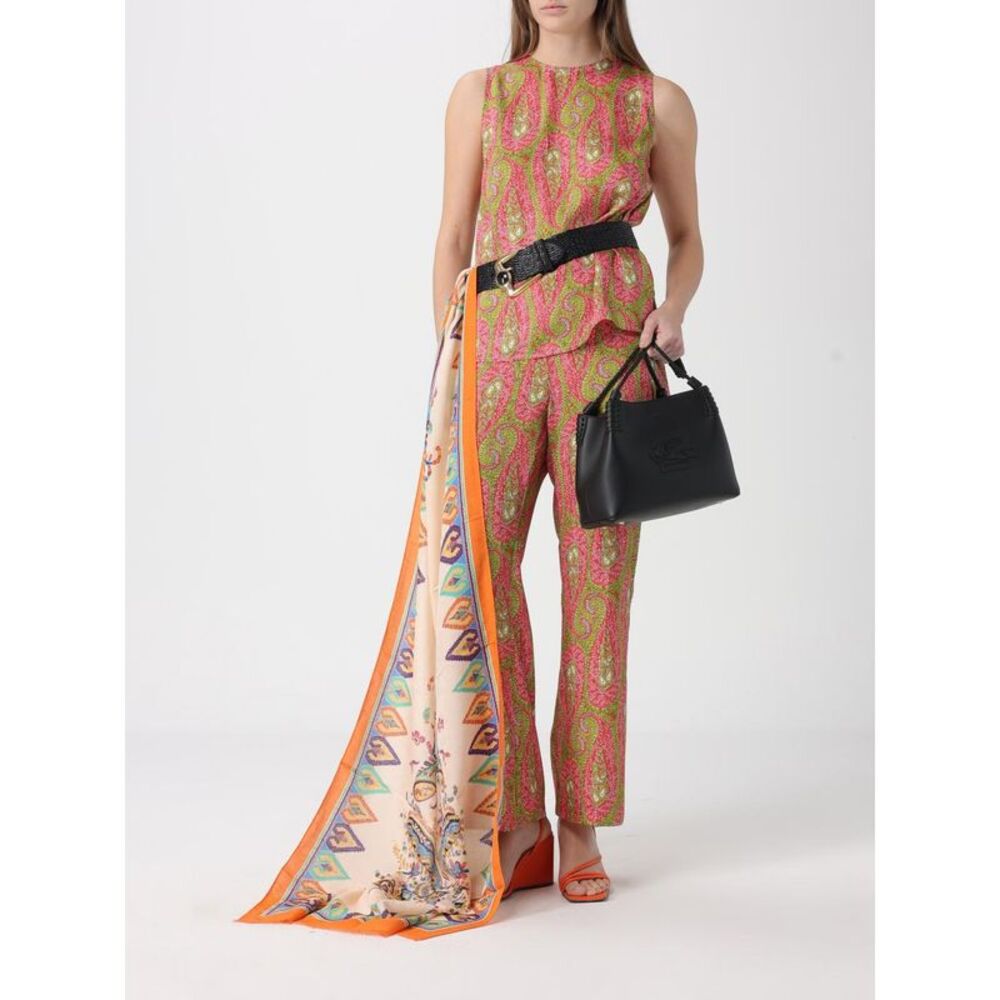Etro Women Etro Cotton And Modal Scarf With Geometric And Floral Motif - Picture 4 of 4